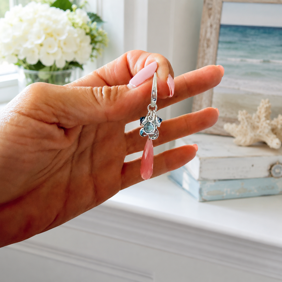 Fairy Tale Rose Quartz Dangles