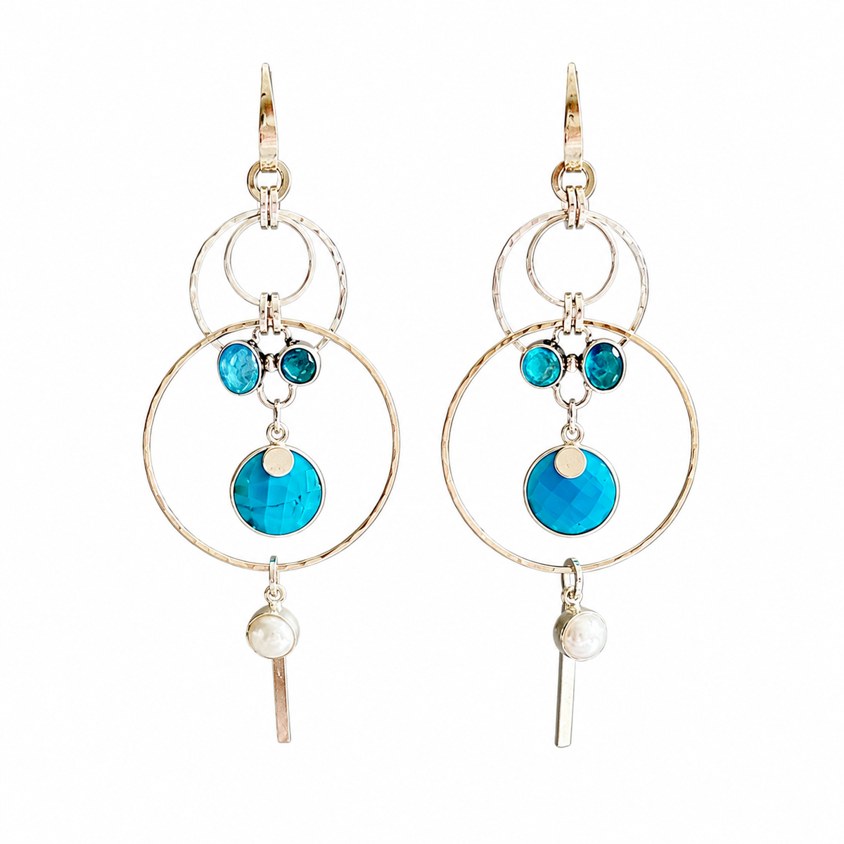 Cowboy Dreams Turquoise & Pearl Sterling Silver Earrings