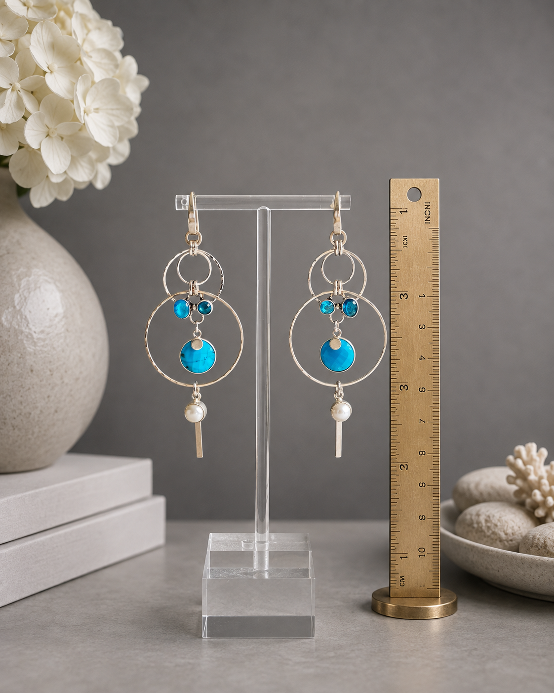 Cowboy Dreams Turquoise & Pearl Sterling Silver Earrings
