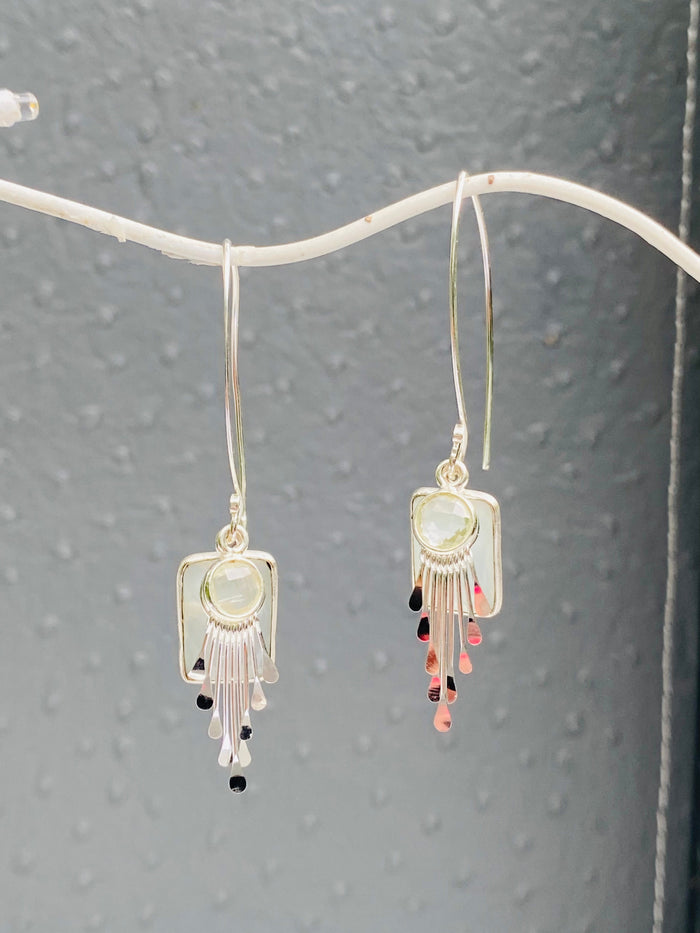 Moonstone Sterling Silver Dangle Earrings