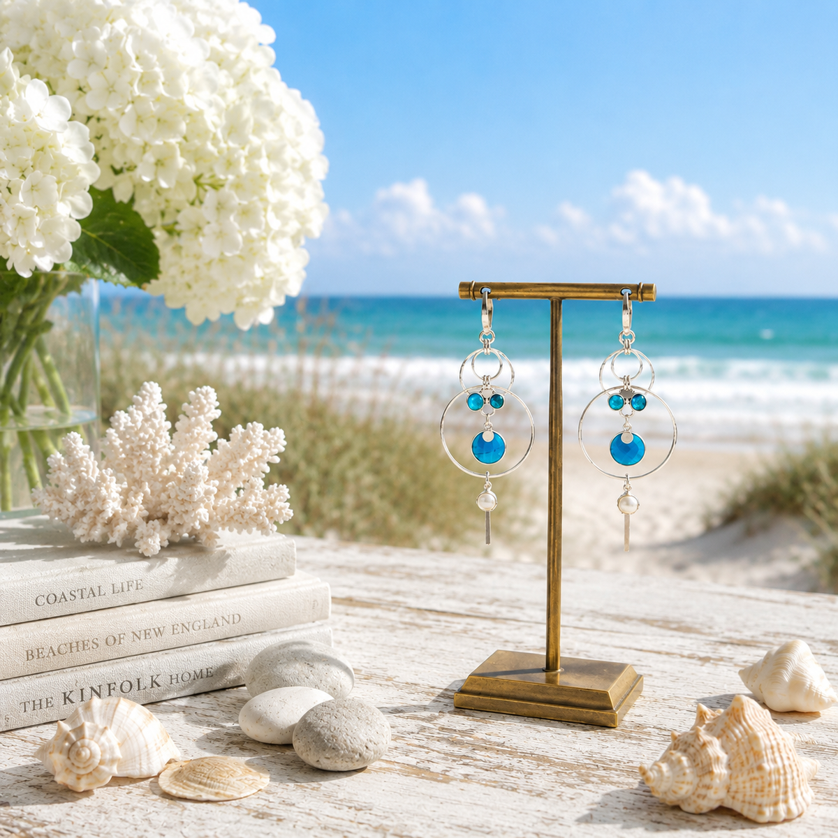 Cowboy Dreams Turquoise & Pearl Sterling Silver Earrings