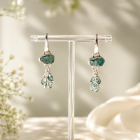 Raw Aquamarine Dangles