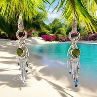 Peridot Sterling Silver Dangle Earrings