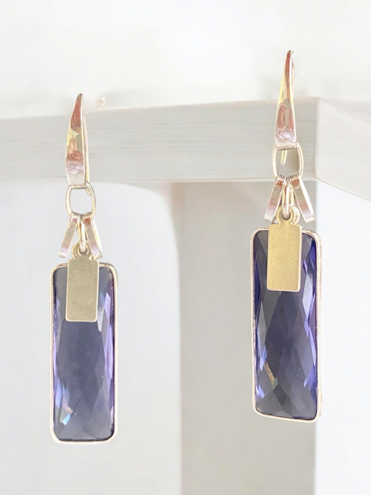 Amethyst Quartz Handmade Sterling Silver Dangle Earrings