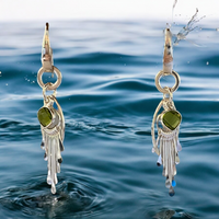 Peridot Sterling Silver Dangle Earrings