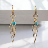 Turquoise and Sterling Silver Handmade Dangle