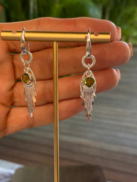 Peridot Sterling Silver Dangle Earrings